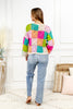 Gran's Girl Patchwork Knit Cardigan Sweater