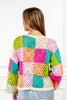 Gran's Girl Patchwork Knit Cardigan Sweater