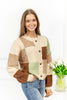 Playful Texture Colorblock Cardigan