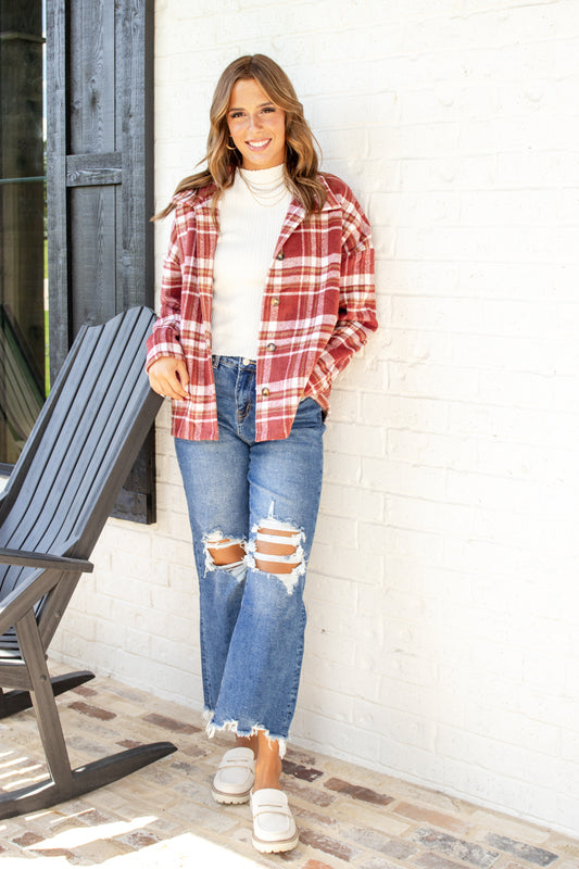 Alpine Dawn Plaid Shacket