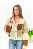 Playful Texture Colorblock Cardigan