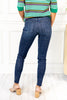 Mid Rise Adjustable Waist Skinny Jeans