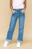 Keep It Sweet Adjustable Fit Wide Leg Jeans