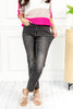 Mid Rise Tummy Control Slim Jeans