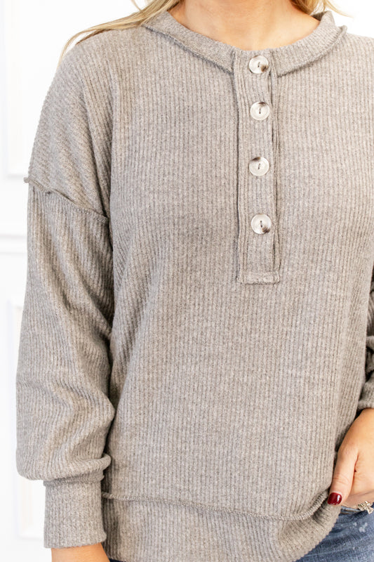 Perfectly Simple Long Sleeve Henley Top