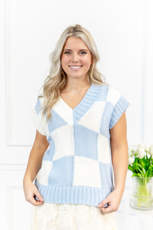 Block Party Checker Knit Sweater