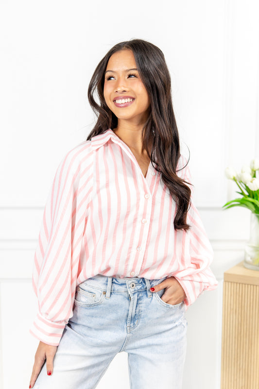 Marina Breeze Bubble Sleeve Blouse