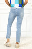 High Rise Side Panel Detail Slim Jeans