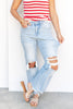 Bad Reputation Distressed Crop Flare Jeans