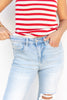 Bad Reputation Distressed Crop Flare Jeans
