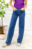 High Rise Dark Wash Wide Leg Jeans