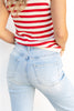 Bad Reputation Distressed Crop Flare Jeans
