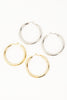 Timeless Radiance 14K Dipped Hoop Earrings