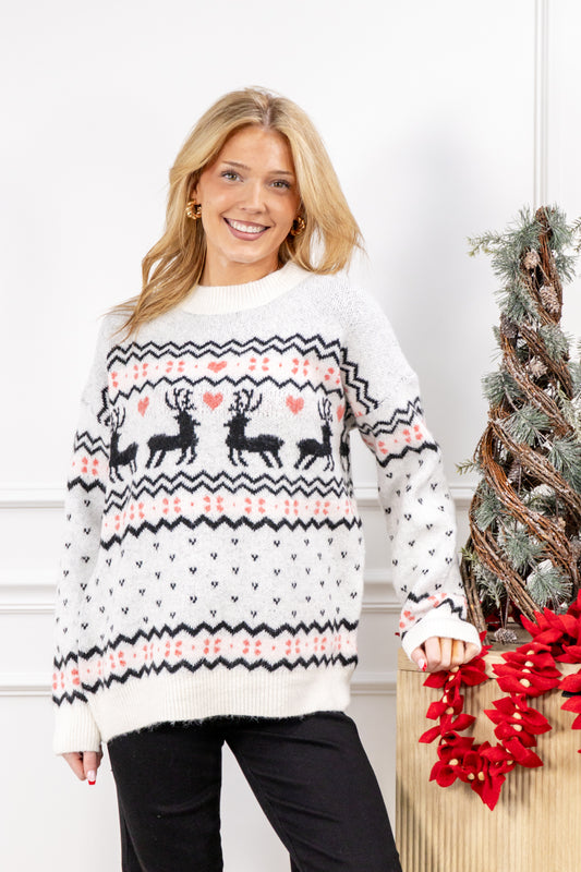 Sleigh Ride Knit Holiday Sweater