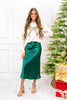 Skipping Town Satin Midi Skirt