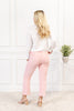 Bubblegum Blues Light Pink Crop Flare Vervet Jeans