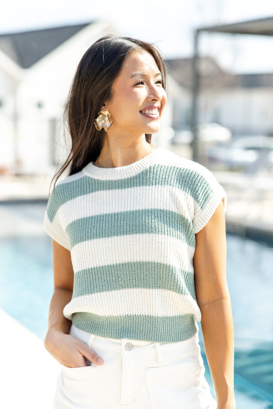 Offshore Vibe Striped Knit Top