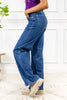 High Rise Dark Wash Wide Leg Jeans