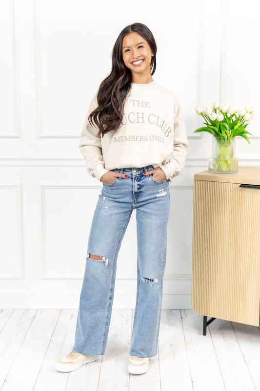 Grit & Glam Distressed Relaxed Fit Jeans