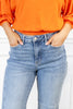 High Rise Side Seam Detail Wide Leg Jeans