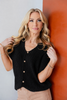 Sweet Little Thing Split Neck Button Front Knit Cardigan