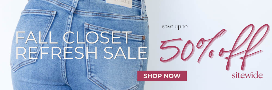 Charming & Main Fall Closet Refresh Sale featuring women's fall clothing, cozy sweaters, tops, and seasonal styles with prices up to 50% off
