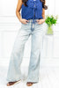 Faded Dream Tummy Control Wide Leg Judy Blue Jeans