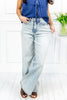 Faded Dream Tummy Control Wide Leg Judy Blue Jeans