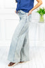 Faded Dream Tummy Control Wide Leg Judy Blue Jeans