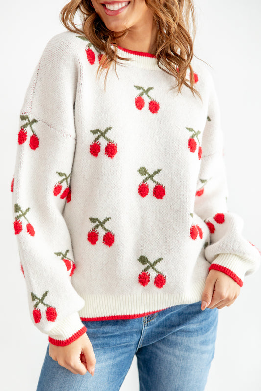 Tart & Trendy Cherry Sweater