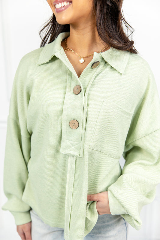 Sunset Lane Half Button Pullover