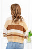 Notched Elegance Striped Sweater