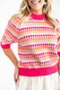 Vibrant Vibes Short Sleeve Sweater