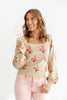 Charming Petals Square Neck Sweater