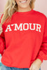 Amour Graphic Crew Neck Sweatshirt