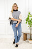 Silver Skies Colorblock Poncho Sweater