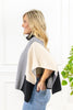 Silver Skies Colorblock Poncho Sweater