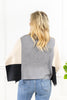 Silver Skies Colorblock Poncho Sweater