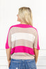 Rows Of Rose Short Sleeve Knit Top