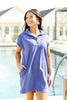 Metro Chic Half Zip Up Shift Dress