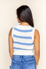 Shoreline Stripes V-Neck Knit Tank Top