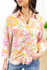 Sweet Meadow Floral Button Up Blouse