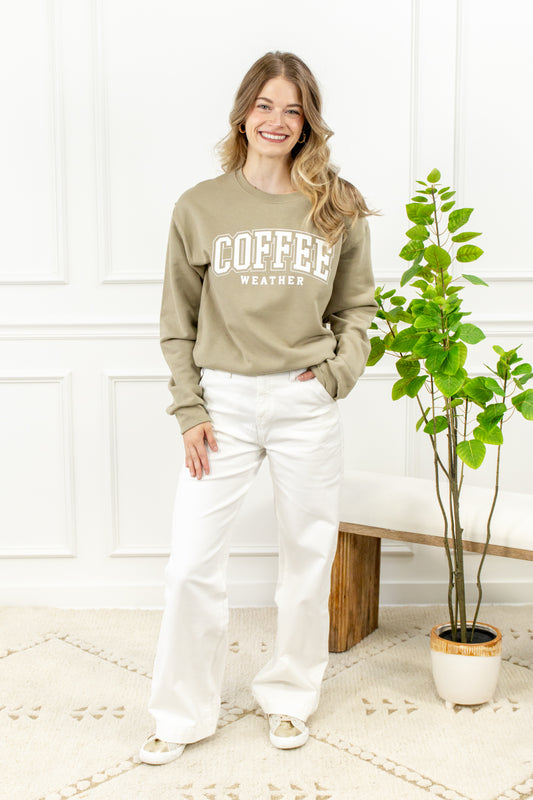 Coffee Weather Crew Neck Sweatshirt