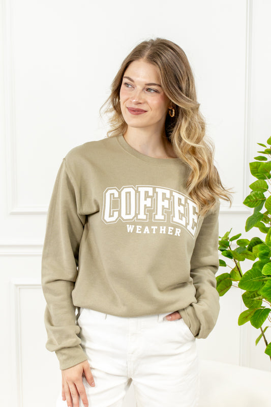 Coffee Weather Crew Neck Sweatshirt