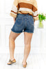 Lagoon Nights High Waist Tummy Control Judy Blue Shorts