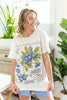 Blueberries In Bloom Graphic Tee