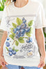 Blueberries In Bloom Graphic Tee