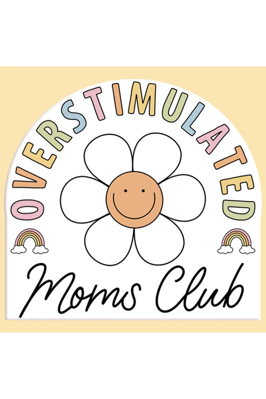 Overstimulated Mom's Club Retro Sticker Decal