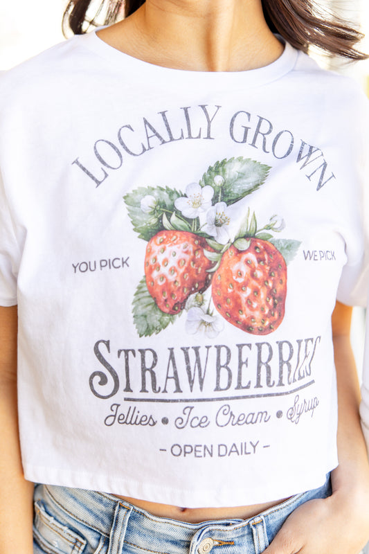 Locally Grown Strawberry Crop Top