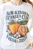 Sunkissed Oranges Club Graphic Sweatshirt